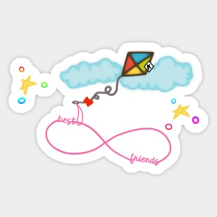 Kite flying in the sky Sticker